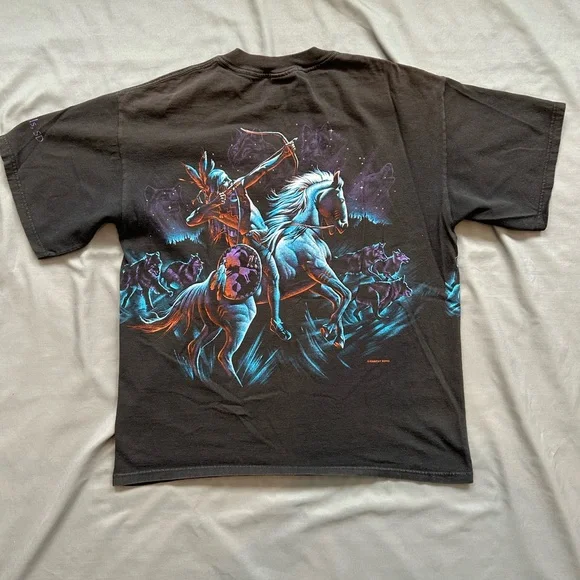 Vintage Indian Double Sided T-Shirt - Picture 9 of 12